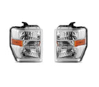 Chrome Halogen Headlights Pair for Ford E-150 E-250 E-350 E-450 Econoline (2008-2026)