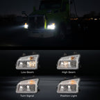 Chrome Halogen headlight features and specifications for 2014-2023 Kenworth T880