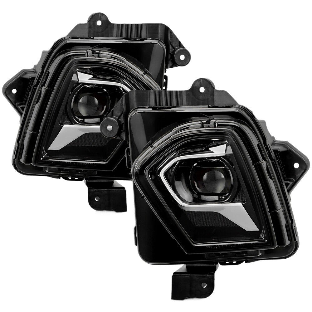 Full LED Projector Headlights Pair w/ LED Module, Black for Chevy Blazer (2023-2026)