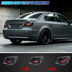 2004-2010 BMW 5 Series E60 / M5 with smoked sequential LED tail lights installed