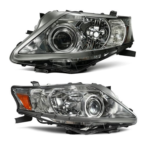 Chrome HID Projector Headlights Pair w/ AFS for Lexus RX350 (2010-2012)