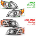 Aveo5 hatchback fitment diagram for 2009-2011 Chevrolet Aveo5 headlights