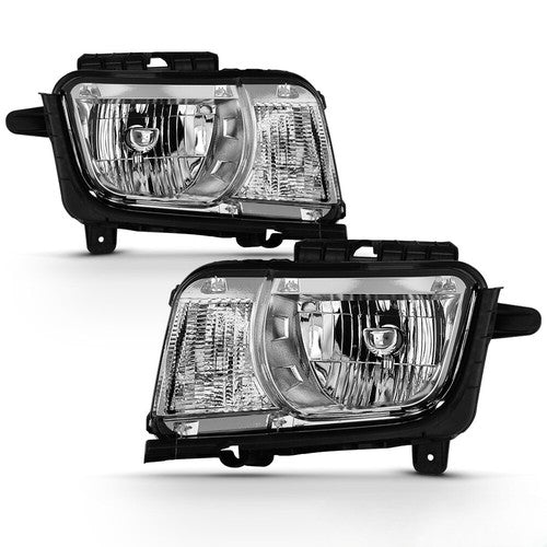 Chrome Halogen Headlights Pair for Chevrolet Camaro LS LT SS (2010-2013)