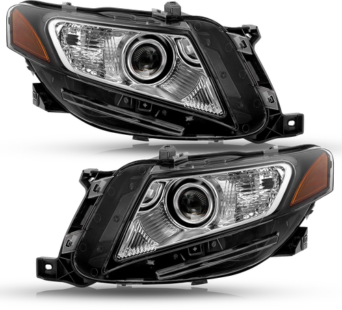 Black HID Projector Headlights Pair w/ AFS for Lincoln MKT (2010-2019)