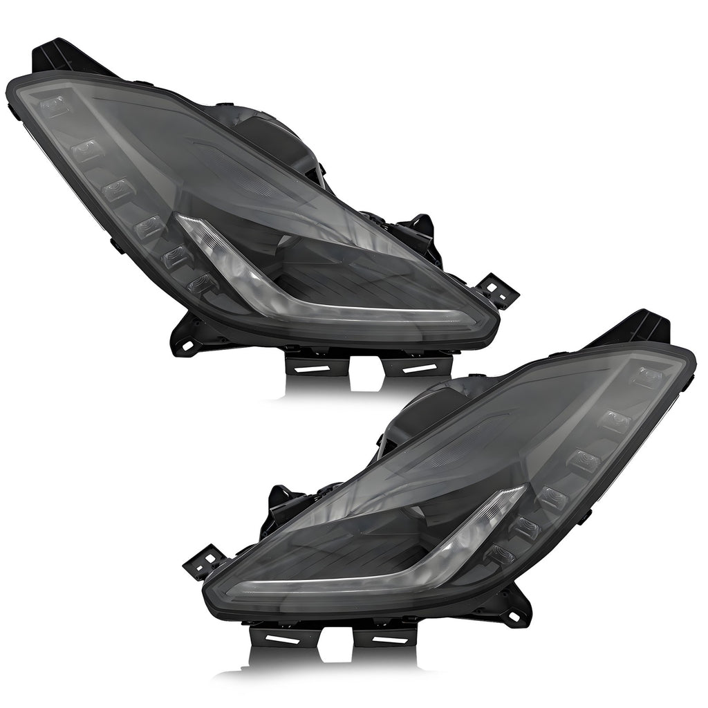 Black HID Headlights Pair for Chevrolet Corvette C7 (2014-2019)
