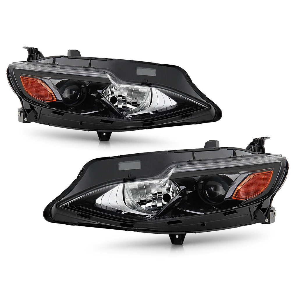 Full Black Halogen Headlights Pair for Chevy Malibu (2019-2025)