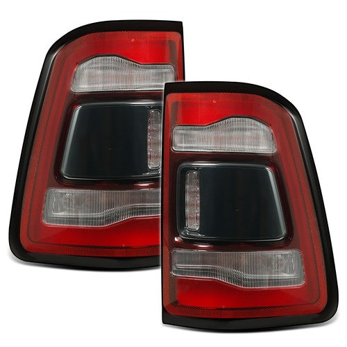 black LED tail light view 2 for Ram 1500 without Blind Spot (2019-2024)