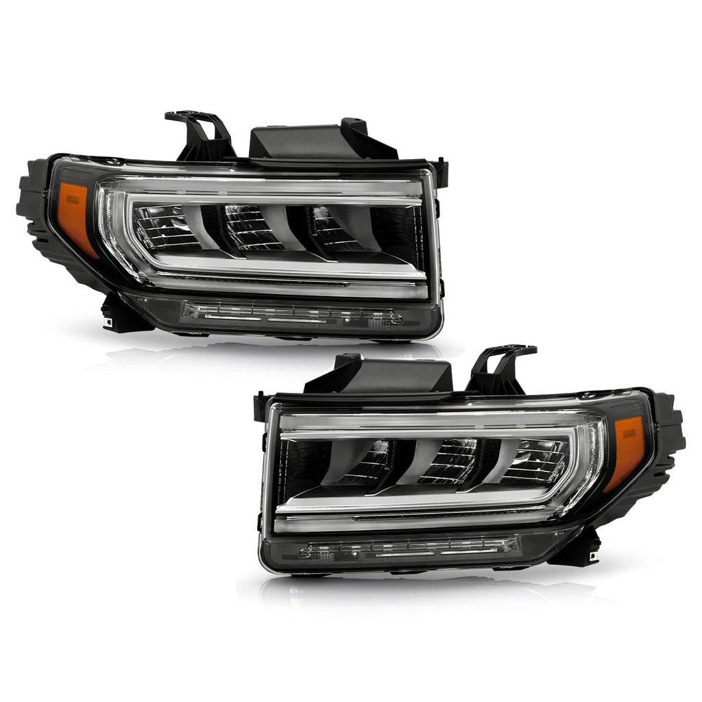 Black Full LED Headlights Pair for GMC Acadia AT4 (2020-2023)