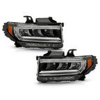 Black Full LED Headlights Pair for GMC Acadia AT4 (2020-2023)