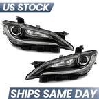 Pair halogen headlight front angle for 2015-2017 Chrysler 200