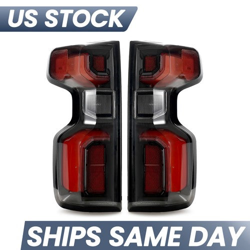 black LED tail light view 2 for Chevy Silverado 1500 (2019-2026)