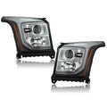 Chrome HID Projector Headlights Pair w/ Ballast, Bulbs & LED DRL for GMC Yukon / Yukon XL (2015-2020)