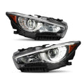 Chrome LED Headlights Pair w/ LED DRL w/o AFS for Infiniti Q50 (2014-2022)