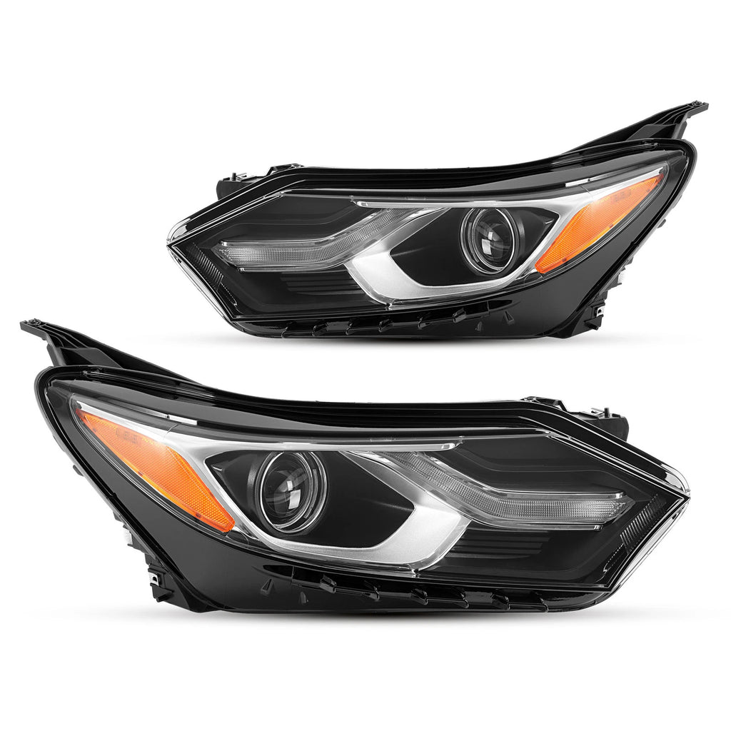 Halogen Projector Headlights Pair w/ LED DRL & Bulbs for Chevy Equinox (2018-2021)