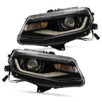 Pair halogen projector headlight front angle for 2016-2021 Chevy Camaro