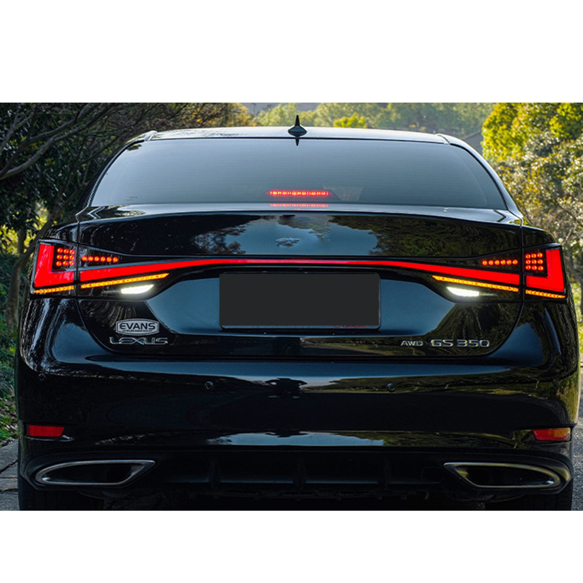 2013-2020 Lexus GS350 / GS200t / GS F with smoked sequential LED tail lights installed