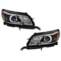 Black HID Projector Headlights Pair for Chevrolet Malibu HID (2013-2015)