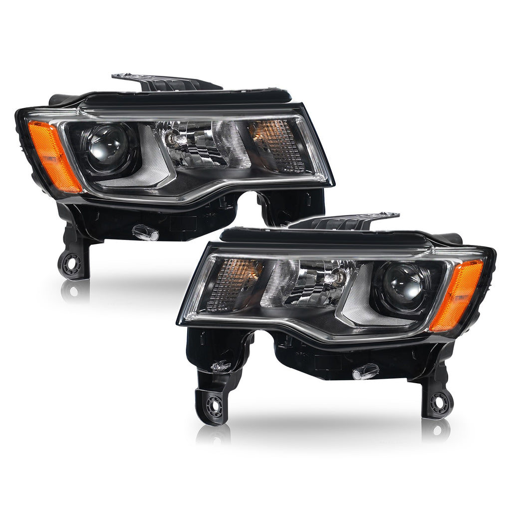 Chrome Halogen Projector Headlights Pair for Jeep Grand Cherokee (2017-2022)