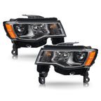 Chrome Halogen Projector Headlights Pair for Jeep Grand Cherokee (2017-2022)