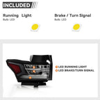 black LED outer tail light view 2 for Chevy Traverse (2018-2021)