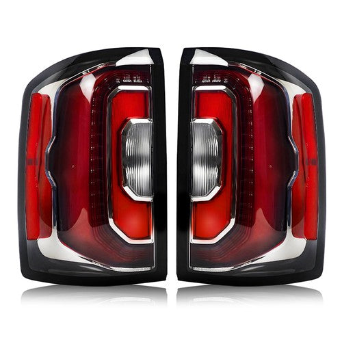chrome LED tail light view 2 for GMC Sierra 1500 Factory LED Models (2016-2018)