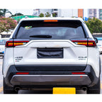 2019-2024 Toyota RAV4 with black sequential LED tail lights installed