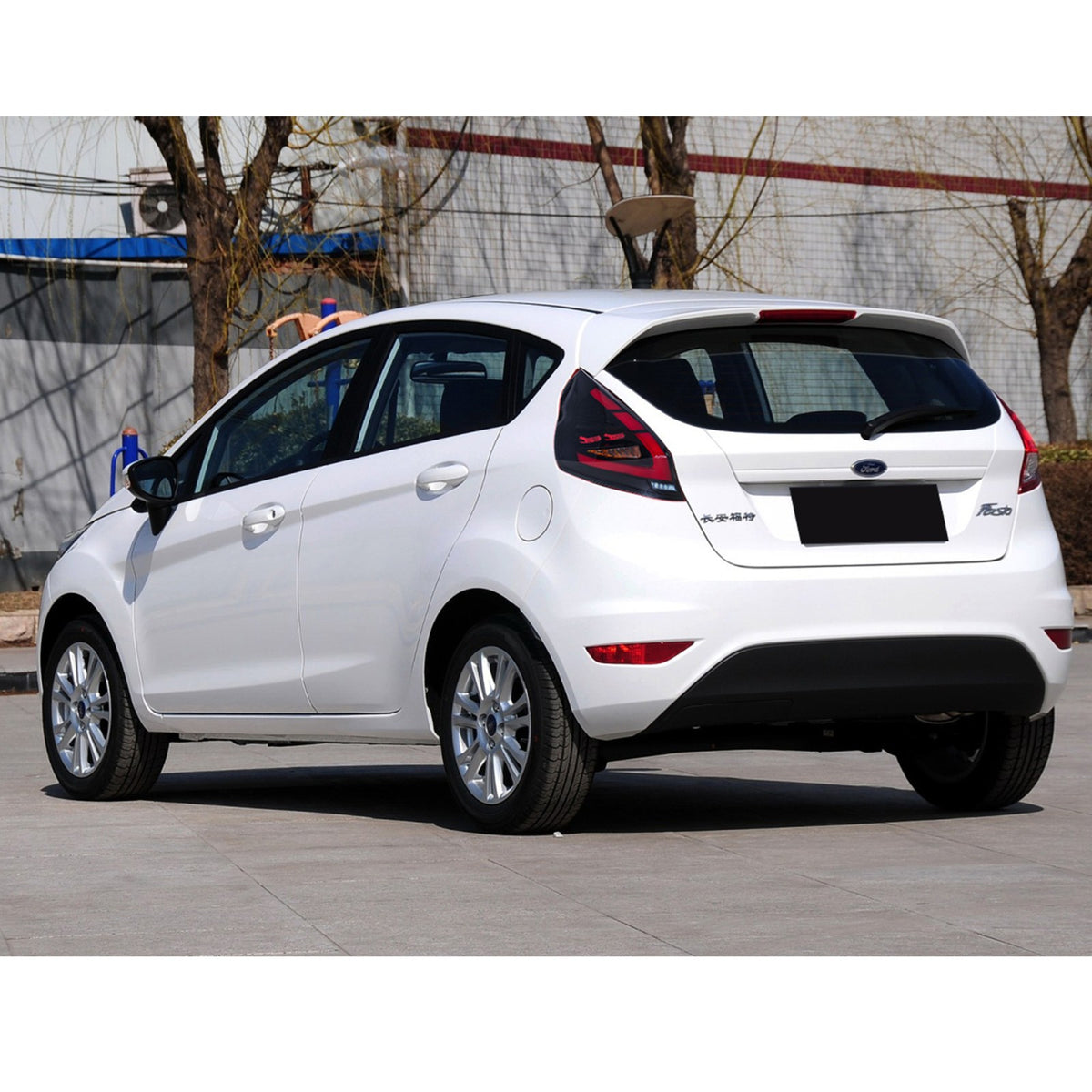 2011-2019 Ford Fiesta Hatchback with smoked sequential LED tail lights installed