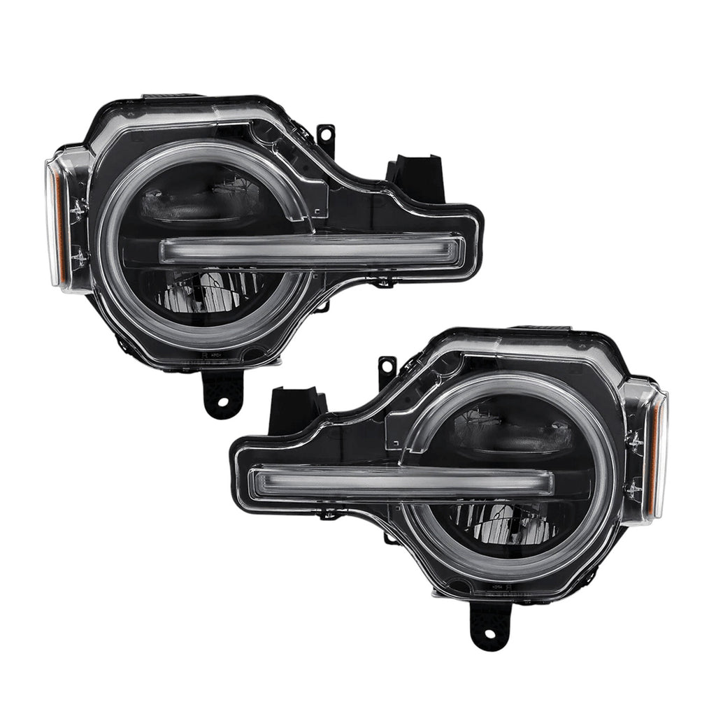 LED Headlights Pair w/ LED Module & Signature Lighting for Ford Bronco (2021-2023)