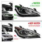 Black HID Projector headlight features and specifications for 2017-2020 Chrysler Pacifica