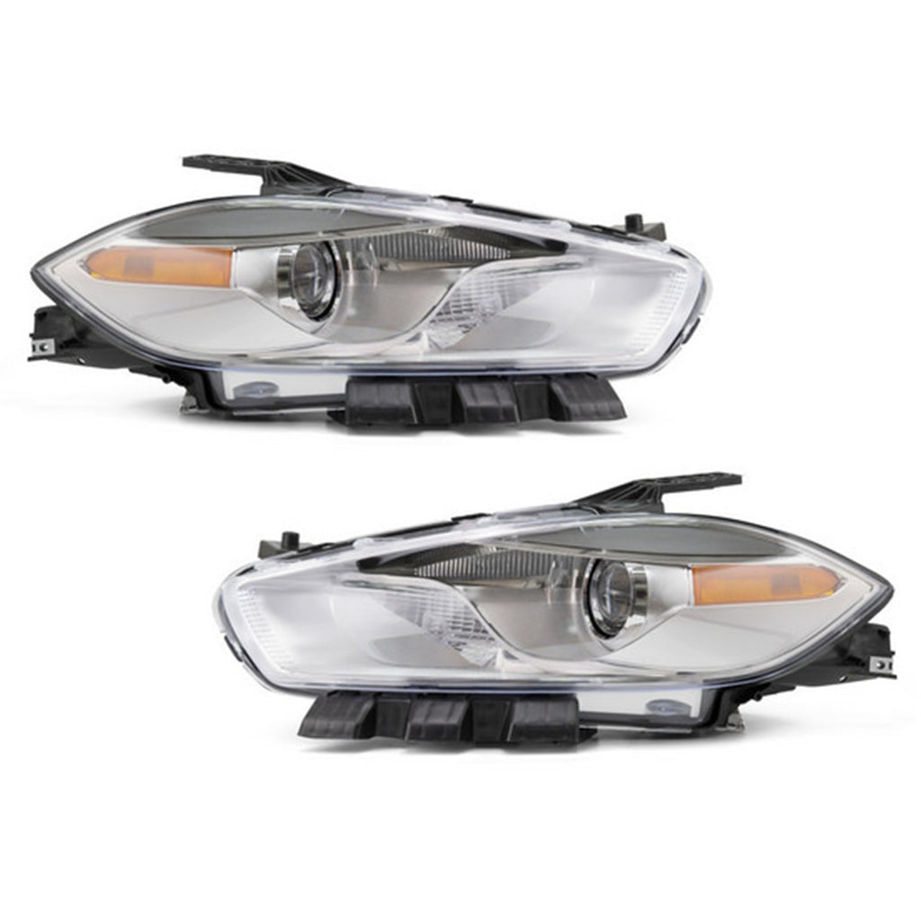 Chrome HID Projector Headlights Pair for Dodge Dart (2013-2016)