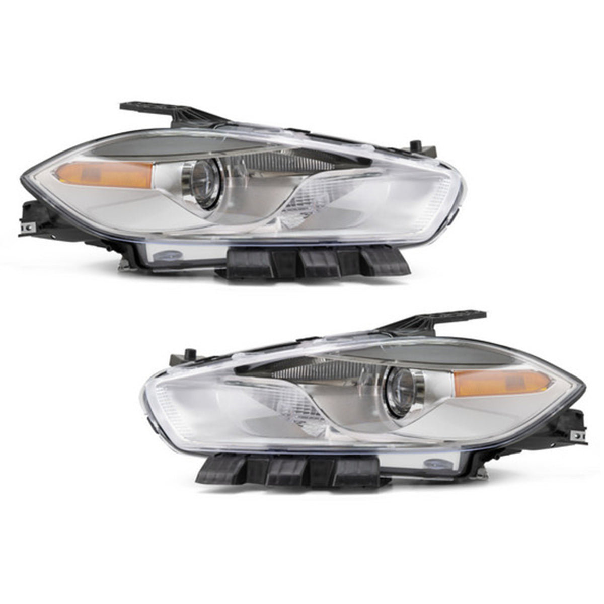 Chrome HID Projector Headlights Pair for Dodge Dart (2013-2016)
