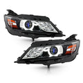 Black HID Projector Headlights Pair w/ LED DRL for Chevy Impala (2014-2020)