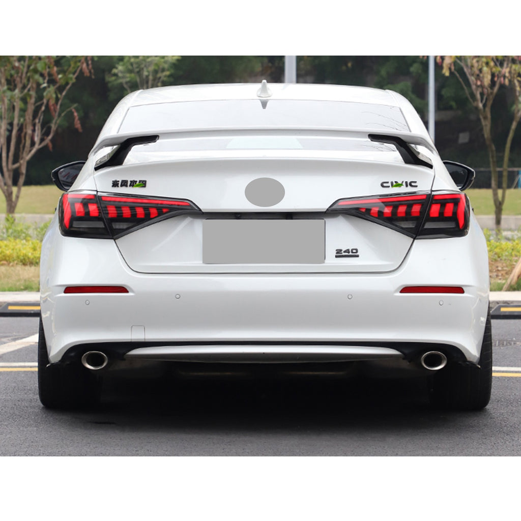 2022-2026 Honda Civic with black sequential LED tail lights installed
