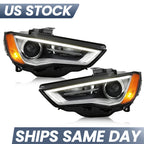 Pair HID headlight front angle for 2015-2016 Audi A3