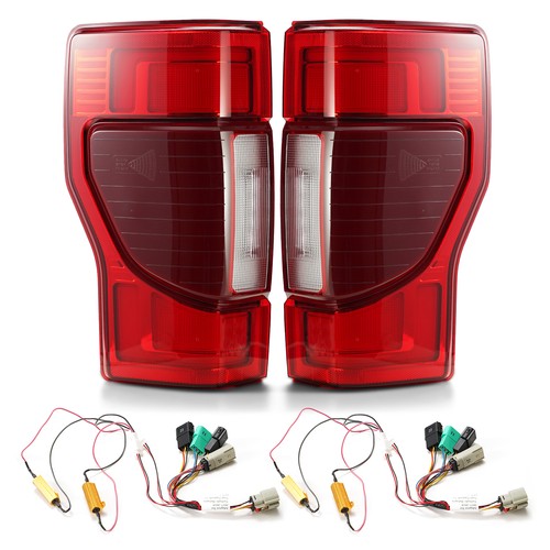 chrome LED tail light view 2 for Ford F-250 F-350 Super Duty Halogen Models (2017-2022)