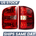 chrome halogen tail light view 2 for Chevy Silverado 1500 2500HD (2007-2013)
