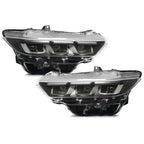Chrome Full LED Headlights Pair w/ Animated DRL for Ford Mustang (2024-2026)