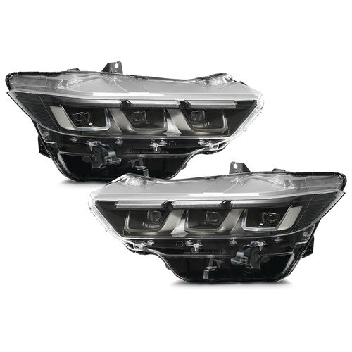Chrome Full LED Headlights Pair w/ Animated DRL for Ford Mustang (2024-2026)