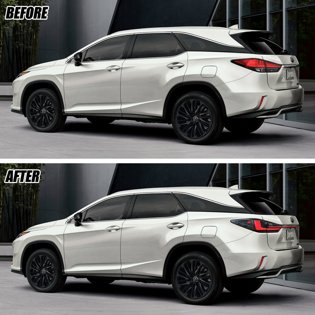 Before and after: factory vs LED tail lights on a 2016-2022 Lexus RX350 / RX450h