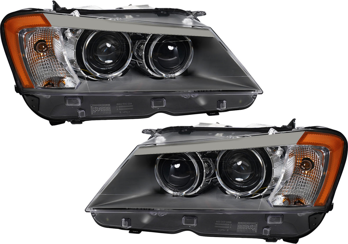 HID Xenon Projector Headlights Pair w/ AFS for BMW X3 F25 (2011-2014)