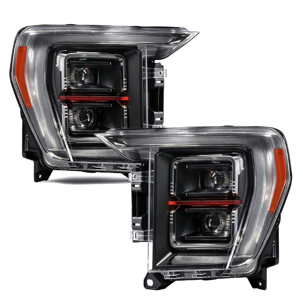 Full LED Headlights Pair w/ AFS & LED Module for Ford F-150 (2021-2023)