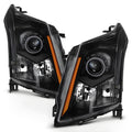 Black Halogen Projector Headlights Pair for Cadillac SRX (2010-2016)