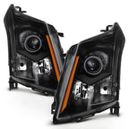Black Halogen Projector Headlights Pair for Cadillac SRX (2010-2016)