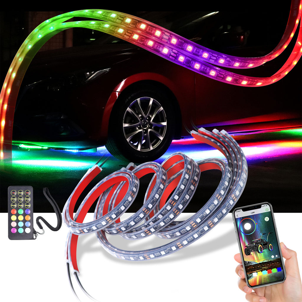 LED Under Body Fender Bumper Kit for Jeep Wrangler Flexible Wireless Lighting