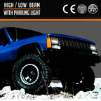 XDR LED Chrome Headlights w/DRL for XJ and YJ - GENSSI Lighting