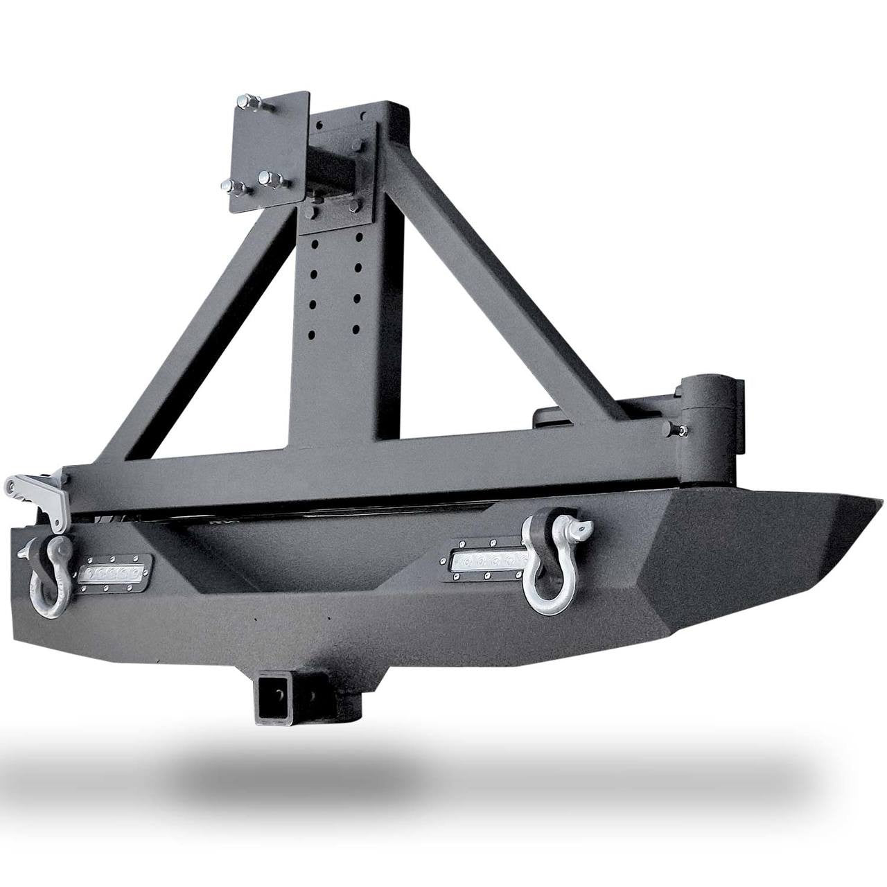 Rear Rock Crawler Bumper and Tire Carrier for Wrangler JK 2007-2018 Bumper