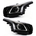 Chrome Halogen Projector Headlights Pair w/ Bulbs for Cadillac CTS Sedan Base (2014-2019)