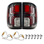 black LED tail light view 2 for Chevy Silverado 1500 Halogen Models (2014-2018)