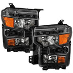 Halogen Headlights Pair, Black Trim for Chevy Silverado 1500 (2022-2026)