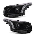 Black HID Projector Headlights Pair w/ AFS CTS-V Style for Cadillac CTS (2015-2019)